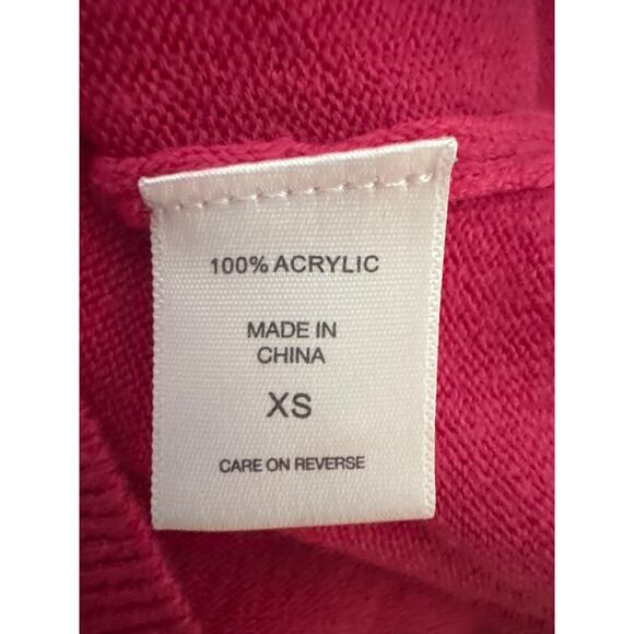 New York & Company Fuchsia Sweater XS – Long Sleeve Pullover Acrylic Knit - Picture 5 of 8